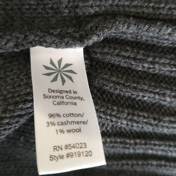 Athleta Tisbury Tunic Sweater Gray Cowl Neck Cable Knit Short Sleeve Women XS - Picture 13 of 14